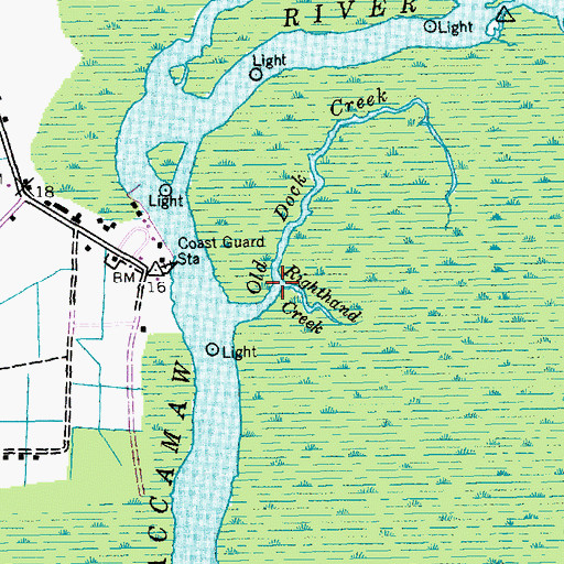 Topographic Map of Righthand Creek, SC
