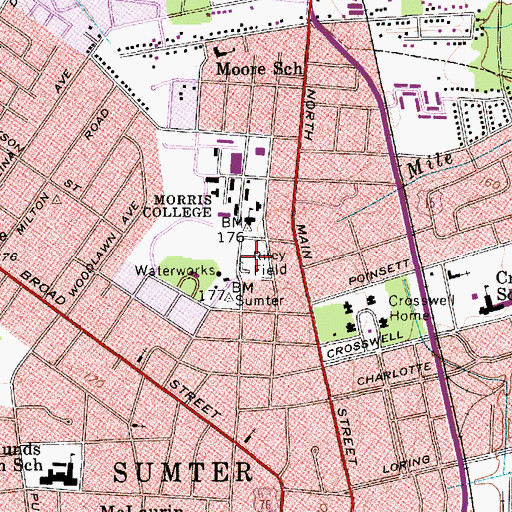 Topographic Map of Riley Field, SC