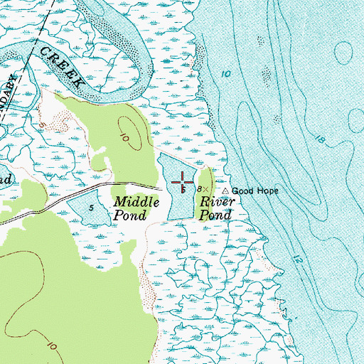 Topographic Map of River Pond, SC