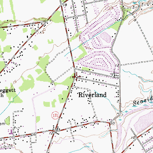 Topographic Map of Riverland, SC