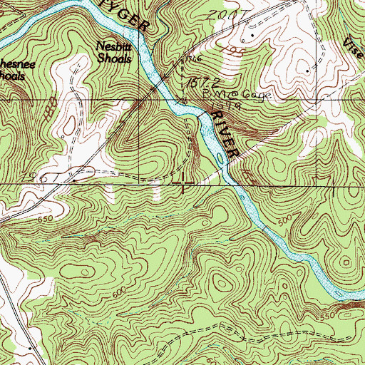 Topographic Map of Riverside School, SC