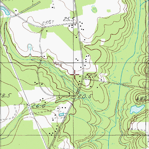 Topographic Map of Roadside School, SC