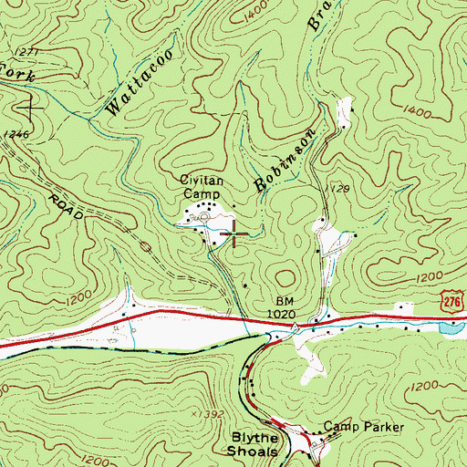 Topographic Map of Robinson Branch, SC