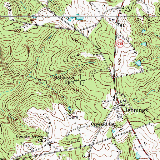 Topographic Map of Robinson Cemetery, SC