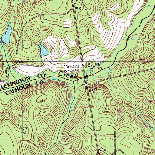 Topographic Map of Rock Branch, SC