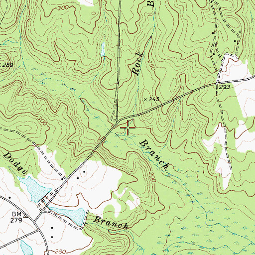 Topographic Map of Rock Branch, SC
