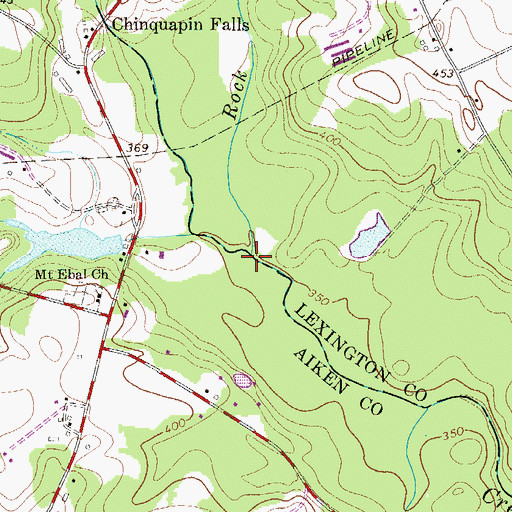 Topographic Map of Rock Creek, SC
