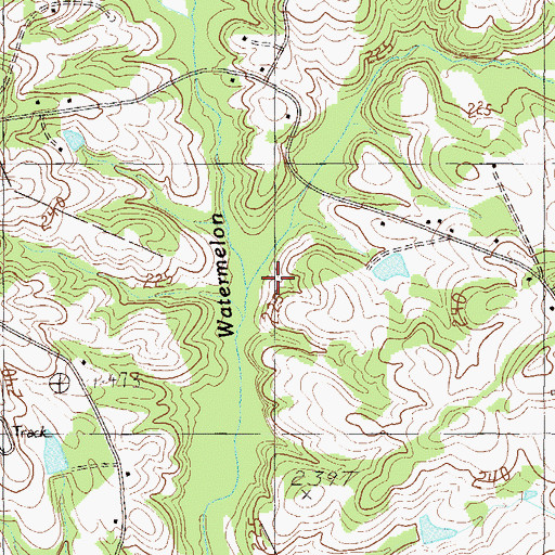 Topographic Map of Rock Creek, SC
