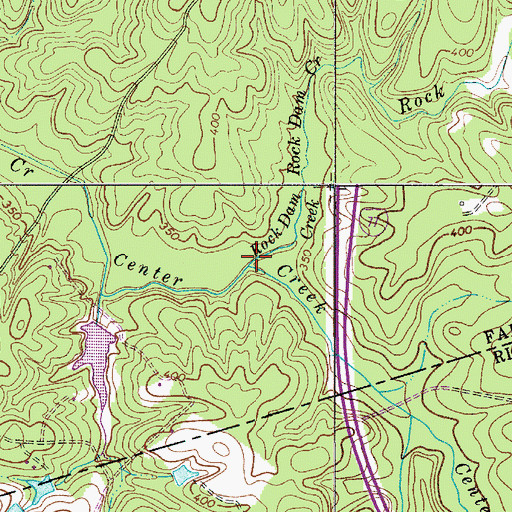 Topographic Map of Rock Dam Creek, SC