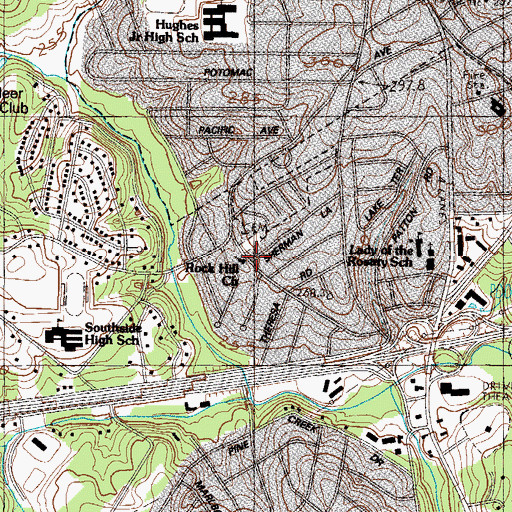 Topographic Map of Rock Hill Church, SC