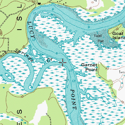 Topographic Map of Rock Springs Creek, SC