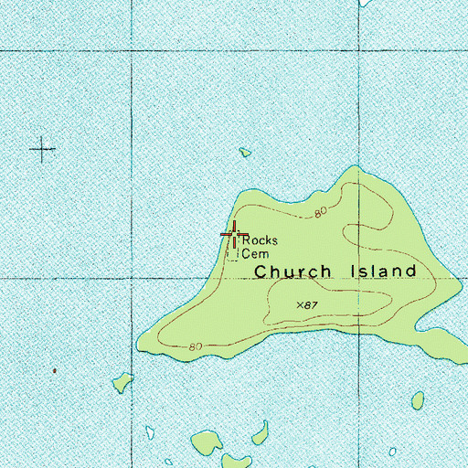 Topographic Map of Rocks Cemetery, SC