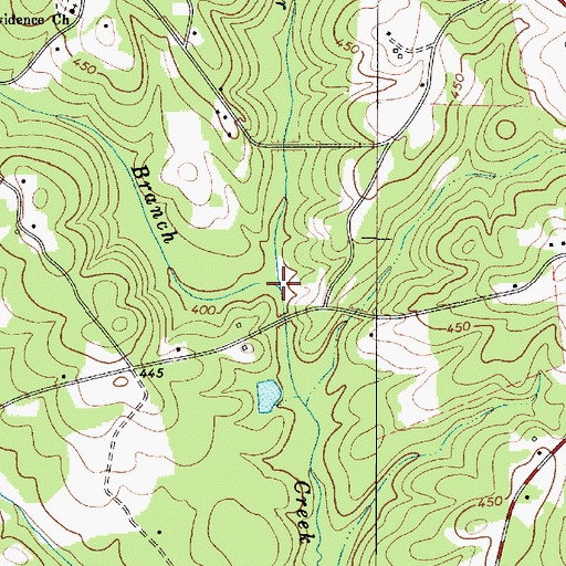 Topographic Map of Rocky Branch, SC