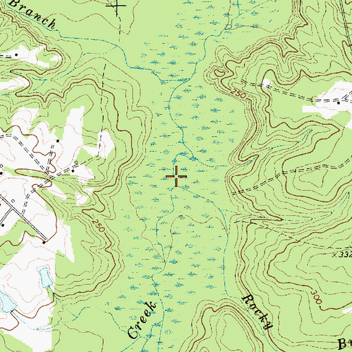 Topographic Map of Rocky Branch, SC