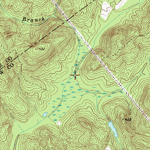 Topographic Map of Rocky Branch, SC