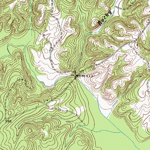 Topographic Map of Rocky Branch, SC