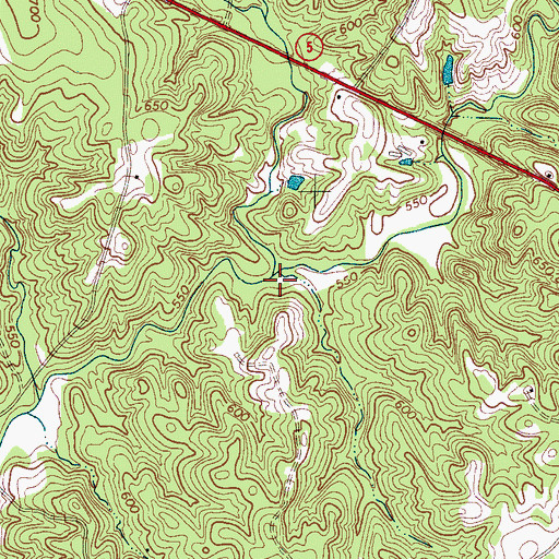 Topographic Map of Rocky Branch, SC