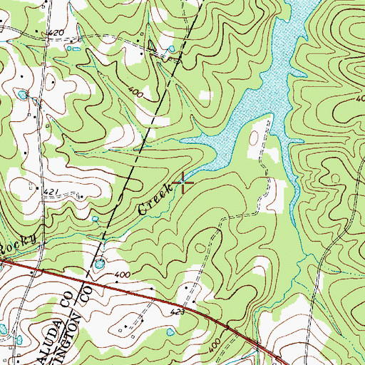 Topographic Map of Rocky Creek, SC