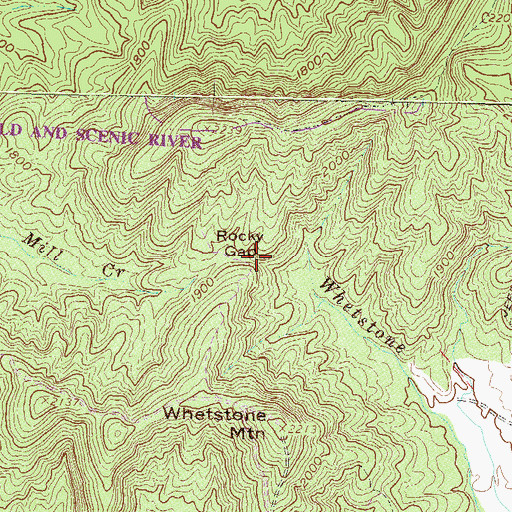 Topographic Map of Rocky Gap, SC