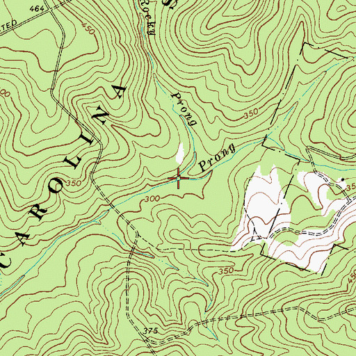 Topographic Map of Rocky Prong, SC