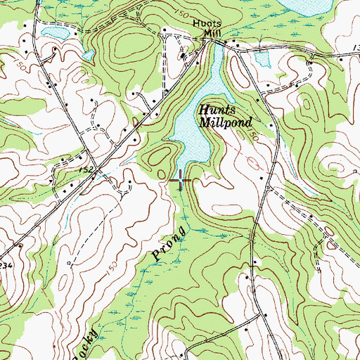 Topographic Map of Rocky Prong, SC