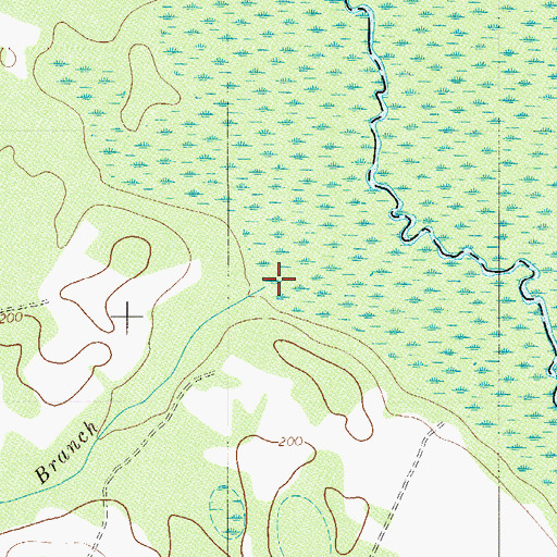 Topographic Map of Rogers Branch, SC
