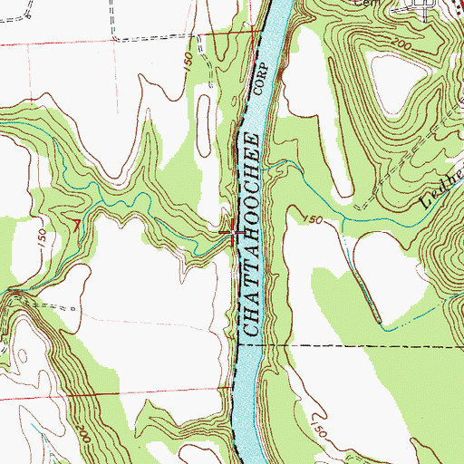 Topographic Map of McRae Mill Creek, AL