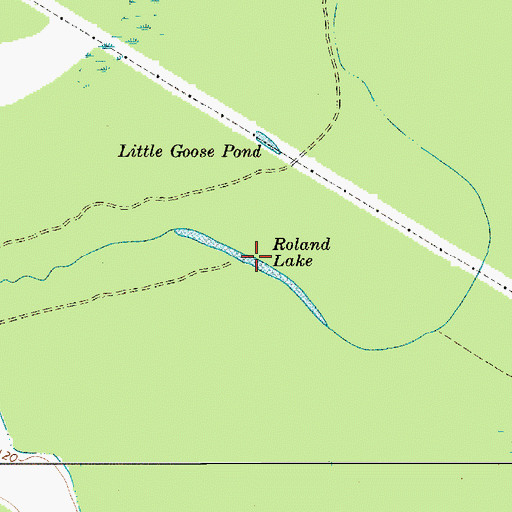 Topographic Map of Roland Lake, SC