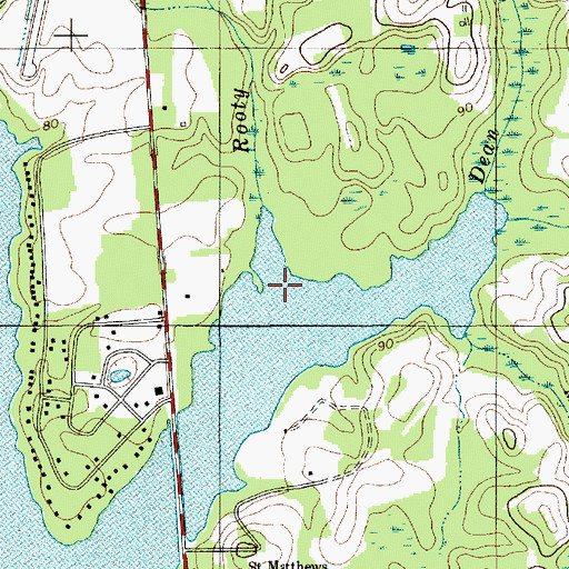 Topographic Map of Rooty Branch, SC