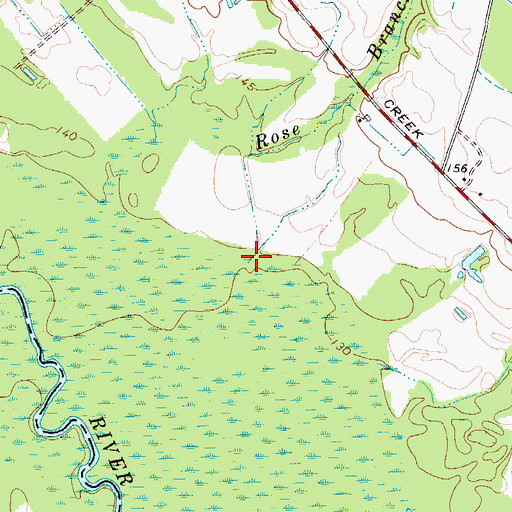 Topographic Map of Rose Branch, SC