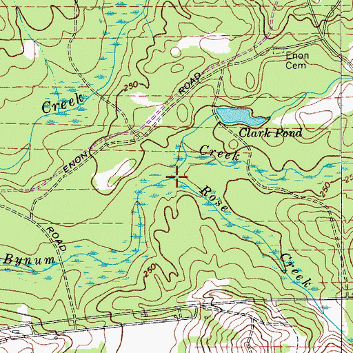 Topographic Map of Rose Creek, SC