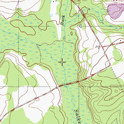 Topographic Map of Rosemary Creek, SC