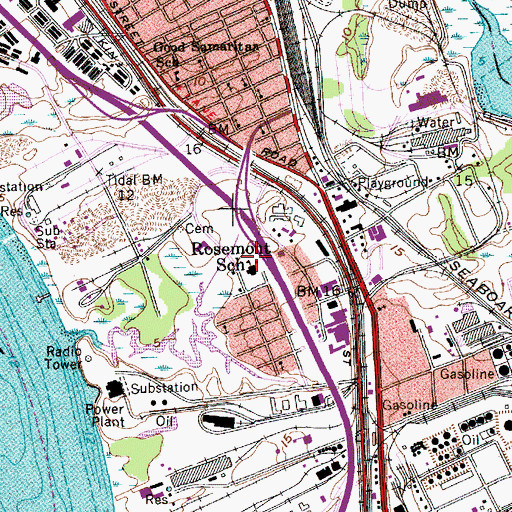 Topographic Map of Rosemont School, SC