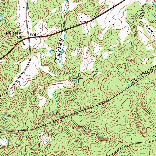 Topographic Map of Ross Branch, SC
