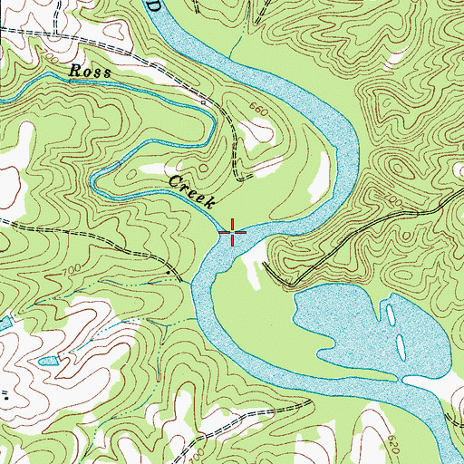 Topographic Map of Ross Creek, SC