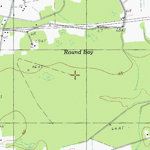 Topographic Map of Round Bay, SC