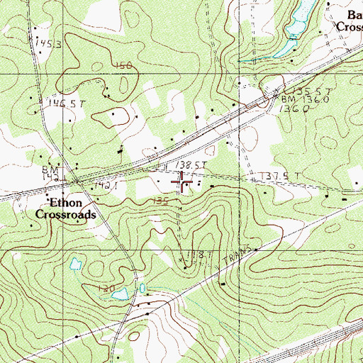 Topographic Map of Round Hill School, SC