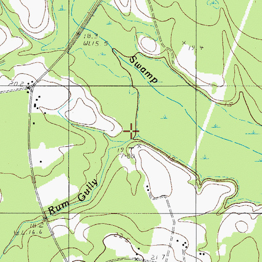 Topographic Map of Rum Gully, SC