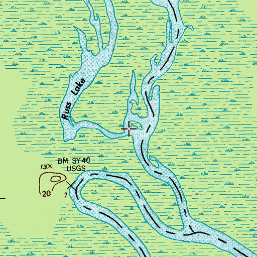 Topographic Map of Russ Creek, SC