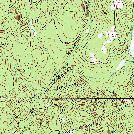 Topographic Map of Russell Creek, SC