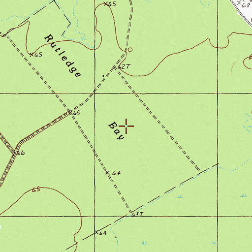 Topographic Map of Rutledge Bay, SC