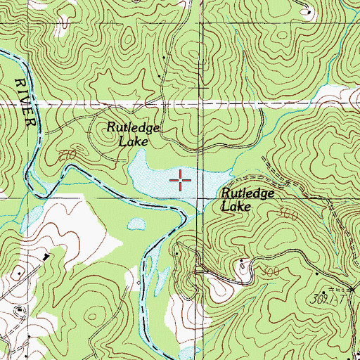 Topographic Map of Rutledge Lake, SC