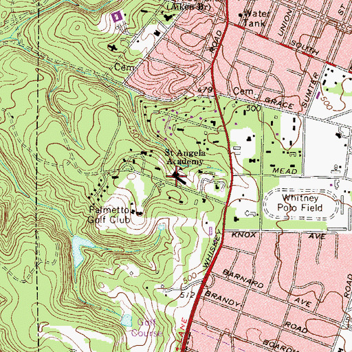 Topographic Map of Saint Angela Academy, SC