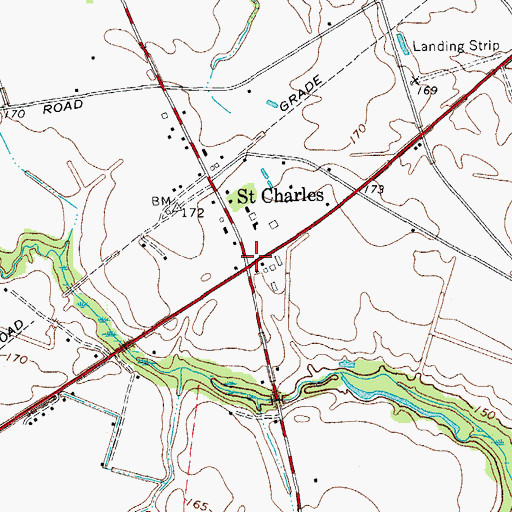 Topographic Map of Saint Charles, SC