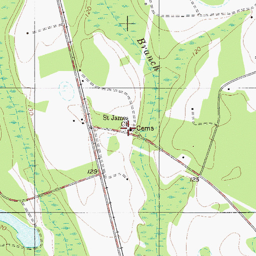 Topographic Map of Saint James Church, SC