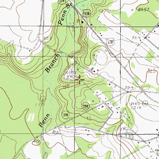 Topographic Map of Saint James Church, SC