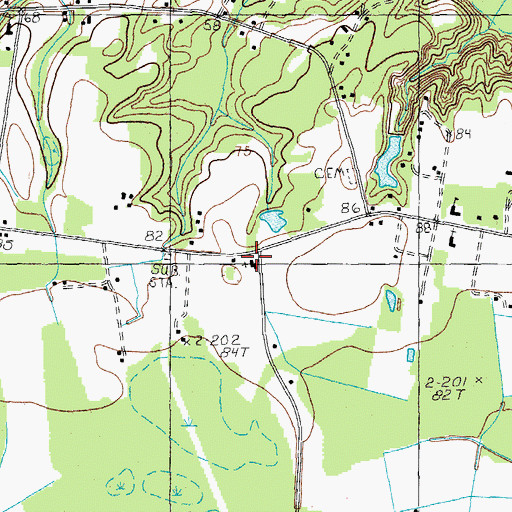 Topographic Map of Saint James Church, SC