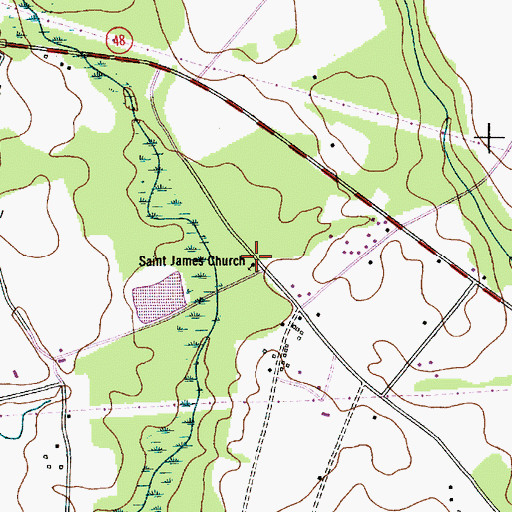 Topographic Map of Saint James Church, SC