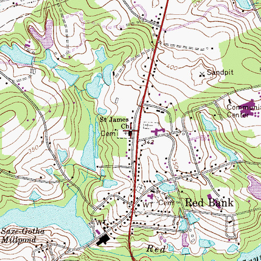 Topographic Map of Saint James Church, SC