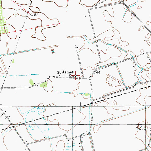 Topographic Map of Saint James Church, SC